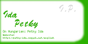 ida petky business card